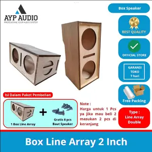 Box Speaker Line Array 2 Inch Double miniatur sound, bahan tebal 5mm GRATIS Baut