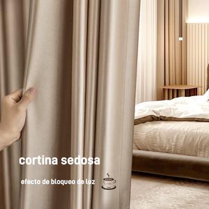 137cm*230cm Cortina de Superficie Brillante para Barra de Romanos Alta Opacidad Protección Contra los Rayos UV Textura de Superficie Brillante Fácil de Limpiar