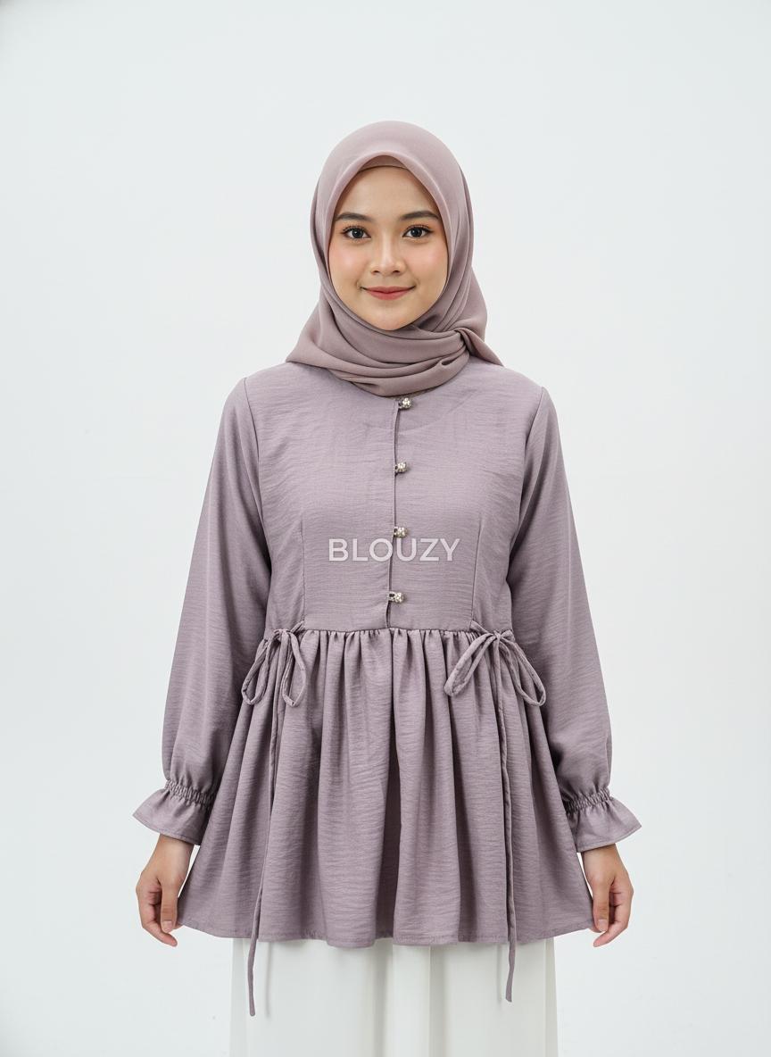 Bouzy Blouse Enzy Baju Atasan Wanita Kekinian Terbaru