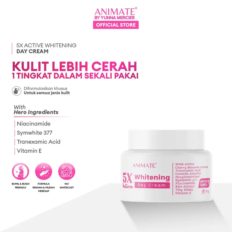 Animate 5x Active Whitening Day Cream 10 gr 0