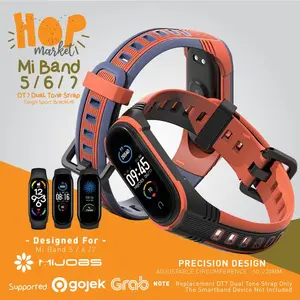 MIJOBS DT7 Silicone Strap for Xiaomi Mi Band 7 / 6 / 5 (Tali Jam Wristband Rubber Silikon MiBand)