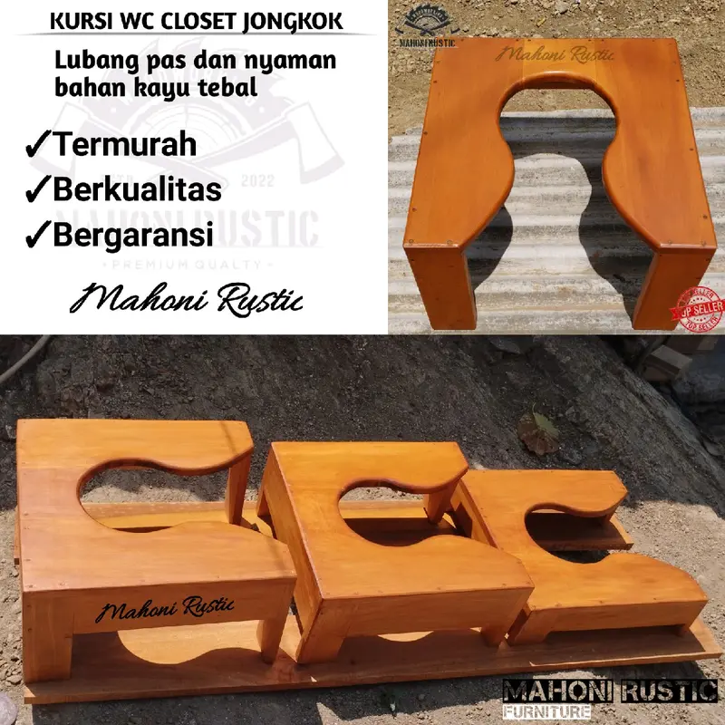 Kursi wc portable closet kayu tinggi 40cm 1