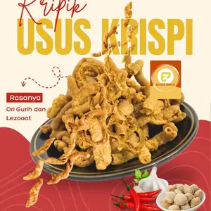 Keripik Usus Ayam Krispi. Kripik Usus Crispy. Cemilan Makanan Ringan Camilan Snacks