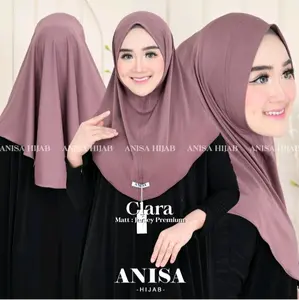 Hijab bergo instan non pad size M / clara instan non pad jersey / hijab daily praktis Casual