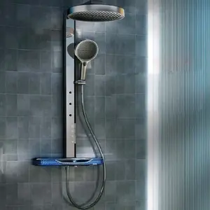 Shower set layar Digital LED bercahaya penyimpanan kebesaran Platform Shower sistem Keran Air Peralatan