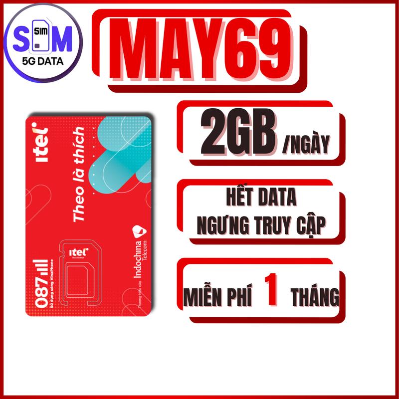 Sim 4G iTEL MAY35 , MAY69 , MAY89 , MAY79 - MIỄN PHÍ 1 THÁNG - Sim 5G DATA