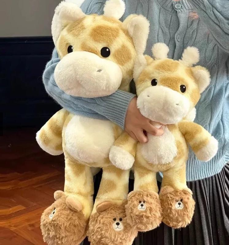  Gấu bông Hươu cao cổ đeo giày gấu dễ thương Quà tặng gấu bông cho ngày lễ siêu cute Quà tặng trẻ em  CÓ KHOÁ KÉO  Bông siêu mềm mại và đàn hồi 20D ôm ngủ siêu sướng - Gấu bông Tuna 