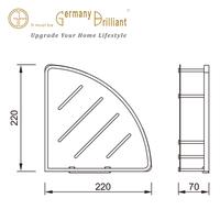 Gambar Germany Brilliant Rak Sudut Toilet Kamar Mandi Soap Basket GBY-BS0209 dari Germany Brilliant Sanitaryware Kab. Bekasi 2 Tokopedia