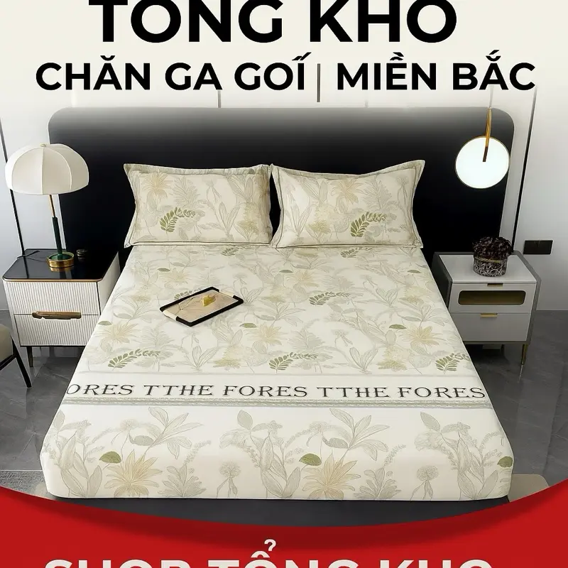 BỘ GA GỐI LỤA THÁI 3 MÓN chất liệu mềm mại thoáng mát dễ giặt dễ dùng phù hợp mùa hè mang lại cảm giác thoáng khí mát mẻ (cao 5-10cm)