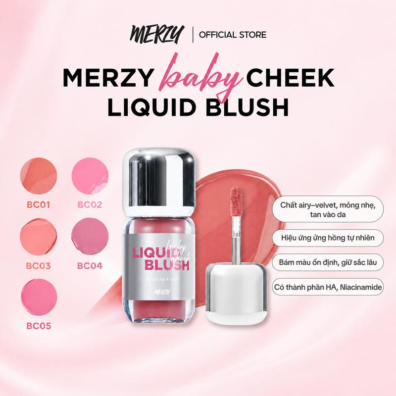 Má Hồng Kem Mịn Lì Merzy Baby Cheek Liquid Blush 4.6g | Merzy Official Merzy…