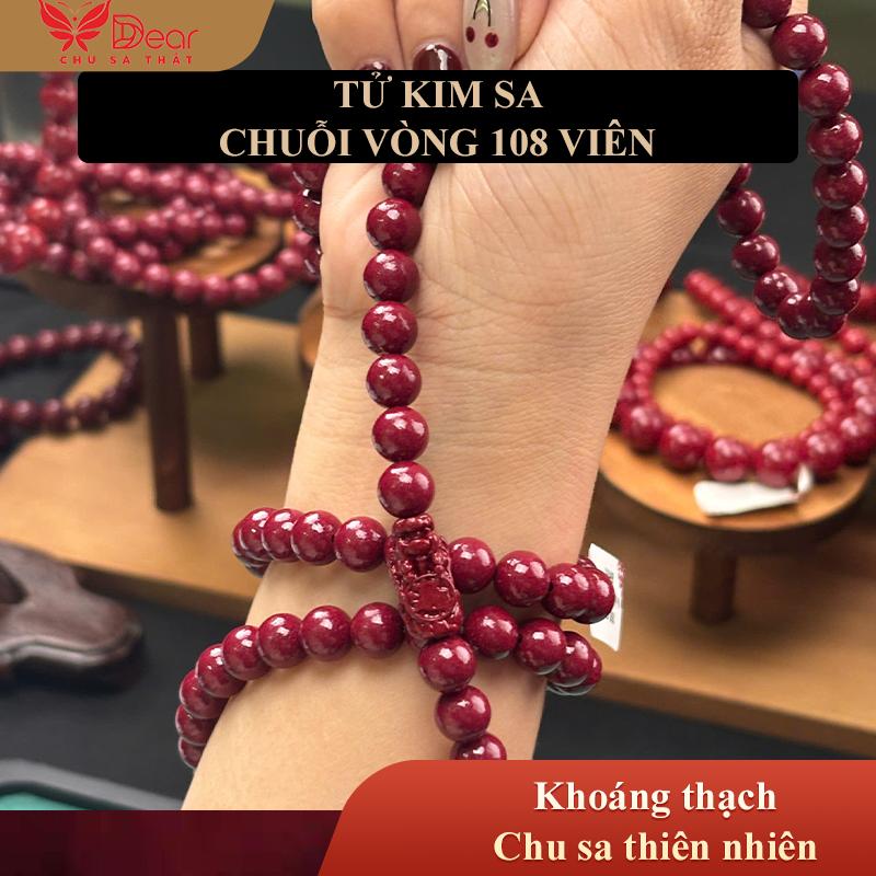  Vòng Chu Sa Tử Kim Sa 108 Viên Charm Tỳ Hưu Trang Sức Đá Quý Cao Cấp Chu Sa Tự Nhiên Phong Cách Thanh Lịch Phù Hợp Đeo Hằng Ngày Hàng Mới Về Xu Hướng Tiktok Dear Fashion Jewelry 