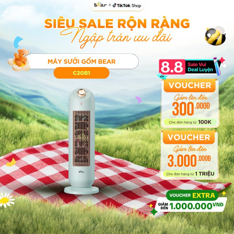 [Ưu Đãi Sốc] Máy Sưởi Gốm Cho Bé Bear Quạt Sưởi Đèn Sưởi Máy Sưởi Gốm Sưởi Quạt Sưởi Ấm Quạt Sưởi Quạt Sưởi Đứng Quạt Sưởi Cho Bé Sơ Sinh C20B1  - 4H20A Quạt Sưởi Ấm Mùa Đông Tiết Kiệm Điện