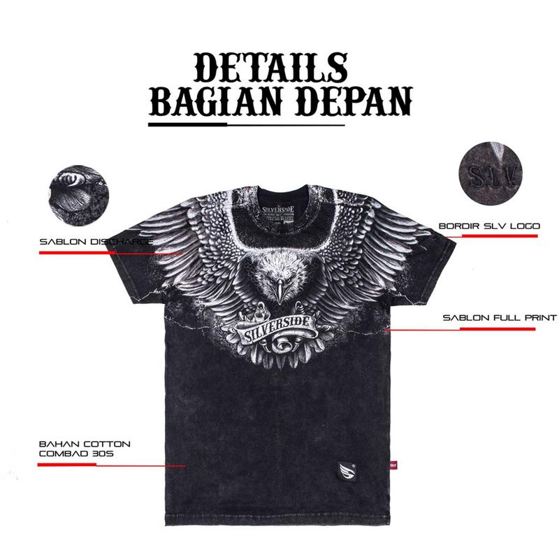 SILVERSIDE Falcon T-shirt / Kaos Distro Cowok/Baju Distro Cowok High Standar Vintage Casual Pria Katun 6