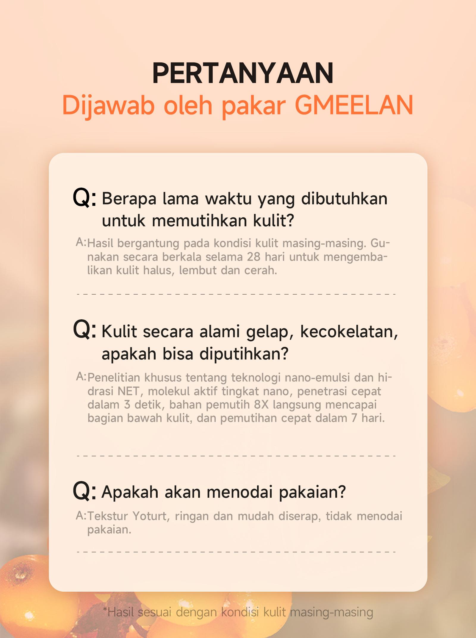 GMEELAN ORI 100% Orange Exfoliating Gel Face Eksfoliasi Wajah + Lazy Cream Day Cream Set Pemutih Wajah Skincare Kit