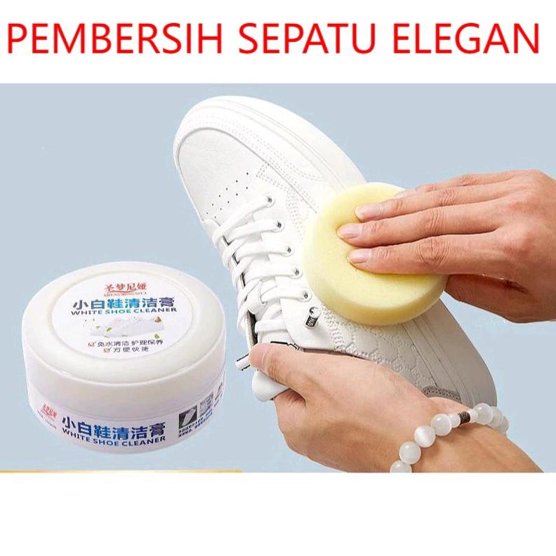 [1 Pcs] Krim Pemutih Sepatu 120gr & 260gr + Spons Cream Pembersih Sepatu White Shoes Cleaner 6