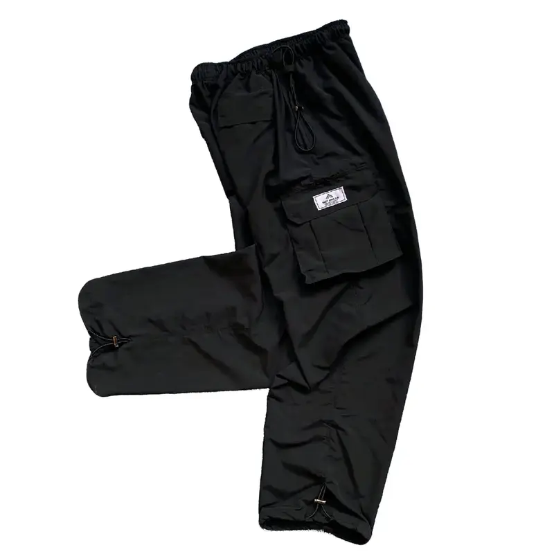 Celana Panjang Parasit Unisex Cargo untuk Pria dan Wanita - Katun Hitam jalan xl cuci kering warna3 outfit Jeans Tebal Slim Stretch Formal Kerja 1