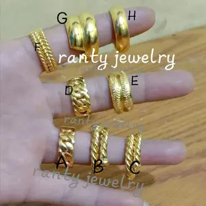 Cincin Replika Emas 24k 20-30gr, Golden, cincin Selisih