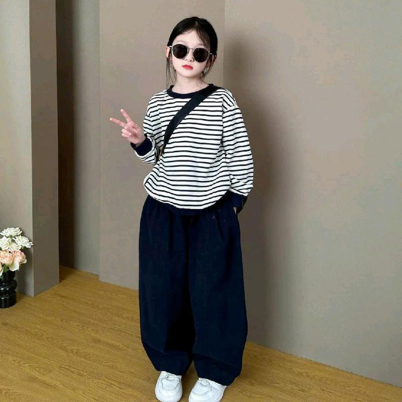   KE1 Set áo cotton quần nỉ cho bé gái 15-50kg 