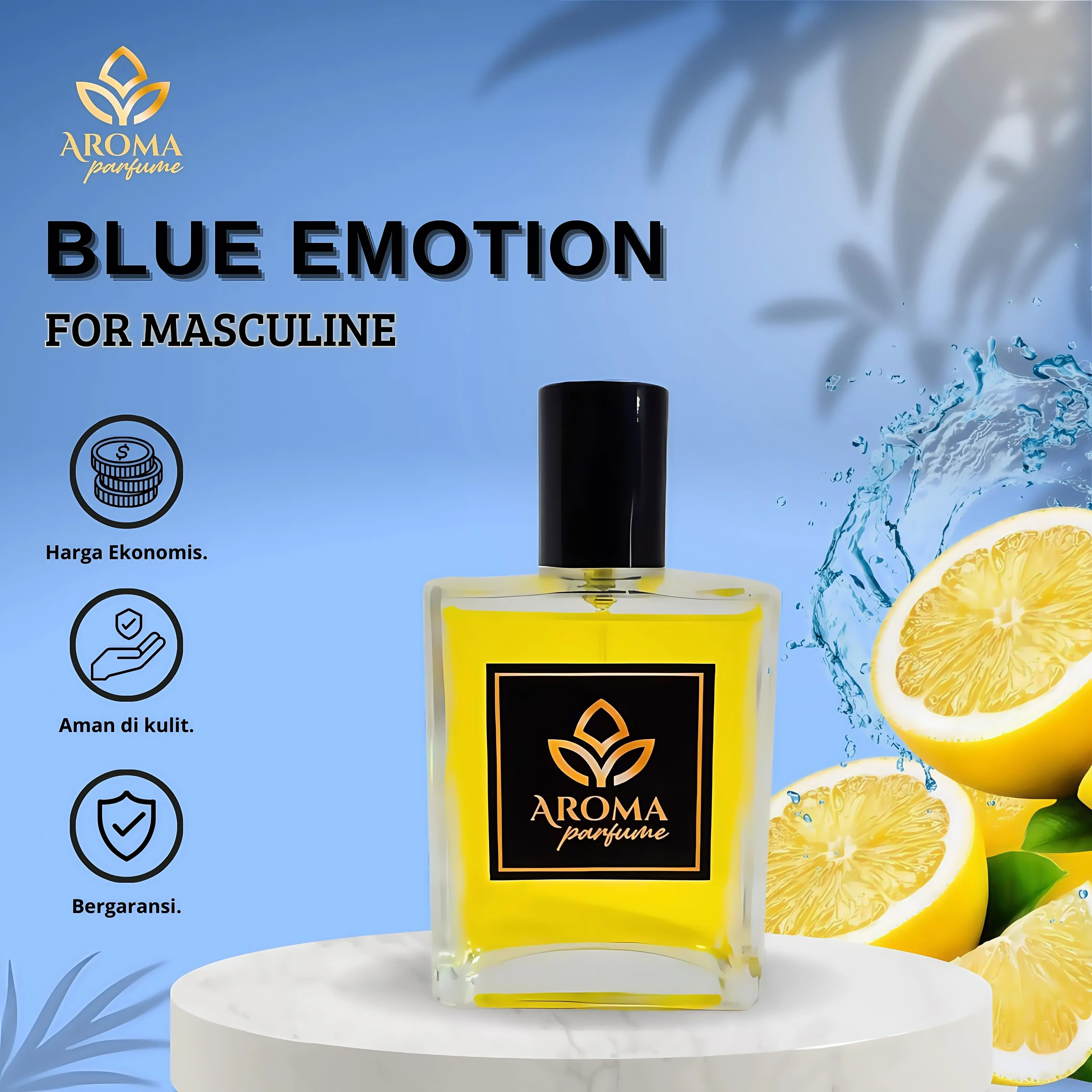 Parfum Aroma BLUE EM*TION untuk Pria - Wangi Cytrus Outdoor