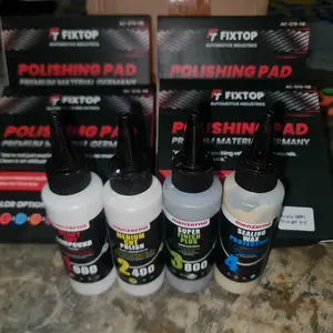 FIXTOP Foam Pad Straight 5 Inch Busa Mesin Poles - 1Set (Cutting, Polishing, Finishing) | Premium Quality Detailing