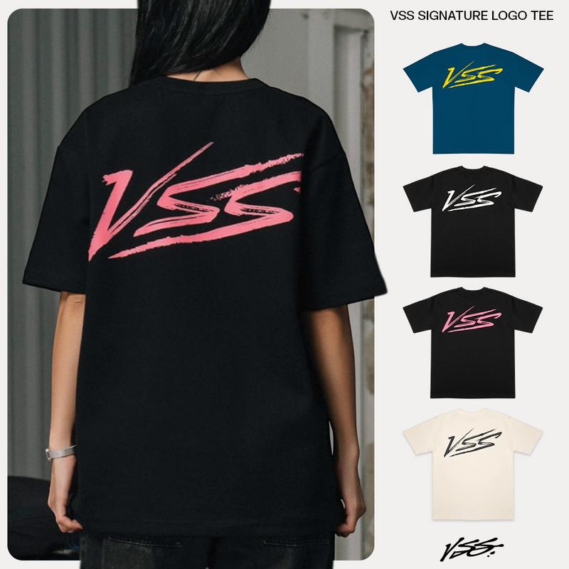   Mua 1 Tặng 1 Áo Thun   Áo Thun Nam Nữ VSS Chính Hãng Vải Cotton 2 Chiều Thoáng Mát Form Rộng Hình In Lụa Basic Dễ Phối Đồ 4 Màu - VAT05 