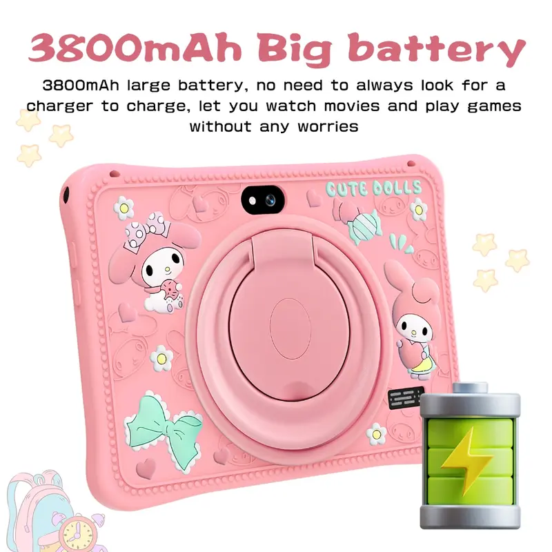 Hadiah anak-anak - kemasan tas mainan Hancdon Kids Study Tab F06 Android komputer tablet anak-anak pendidikan pembelajaran layar sentuh IPS 7 inci WiFi khusus 7
