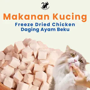 Freeze Dried Chicken Cubes / Daging Ayam untuk Kucing - Snack Cemilan Anabul - Snack Dada Ayam - Snack Ayam Beku Dadu | 1 pcs / 10 gram / 30 gram | Minara Cats Supply
