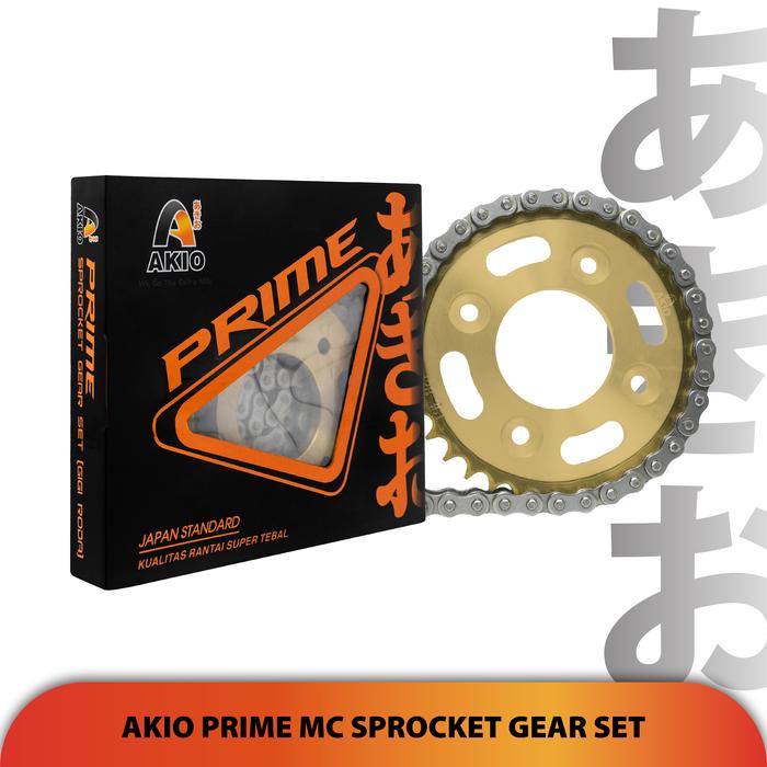 Gambar AKIO Prime Motorcycle Sprocket Gear Set Y1443-28122-VXN dari Jumbo Power International Kota Administrasi Jakarta Utara Tokopedia