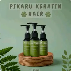 pikaru 75ml keratin Conditioner anti frizz asli perawatan rambut rusak Kering Rontok Asli