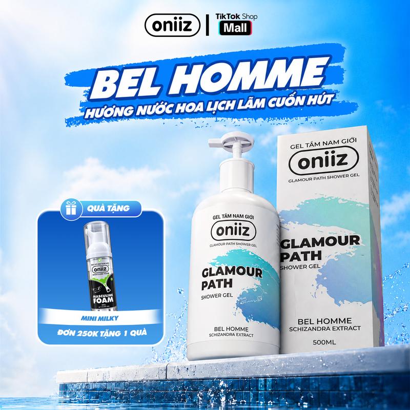 Sữa tắm hương nước hoa Bel Homme, Gel tắm hiện đại lưu hương lâu Oniiz