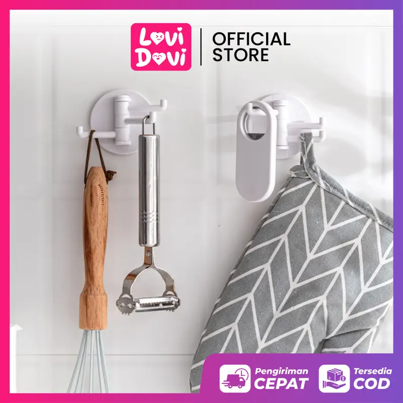 Gantungan Multifungsi / Gantungan Tempel Hanger Hook 3 in 1 / Gantungan Praktis 3 in 1 Serbaguna 3