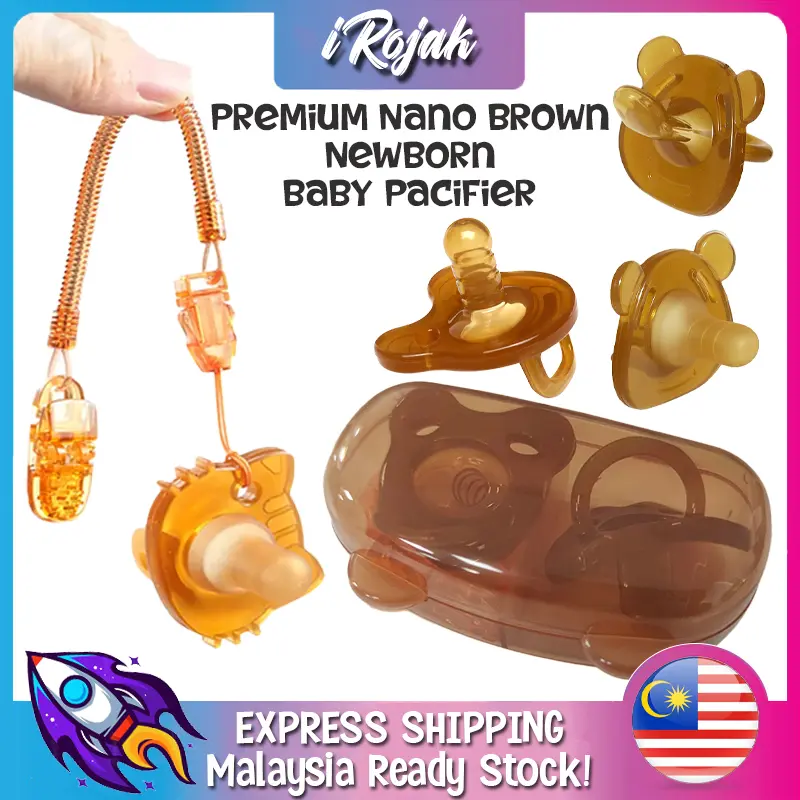 [iRojak] Baby Nipple Nano Silicone Pacifier Soothies Pacifier Newborn Puting Baby Anti Jongang - BP05