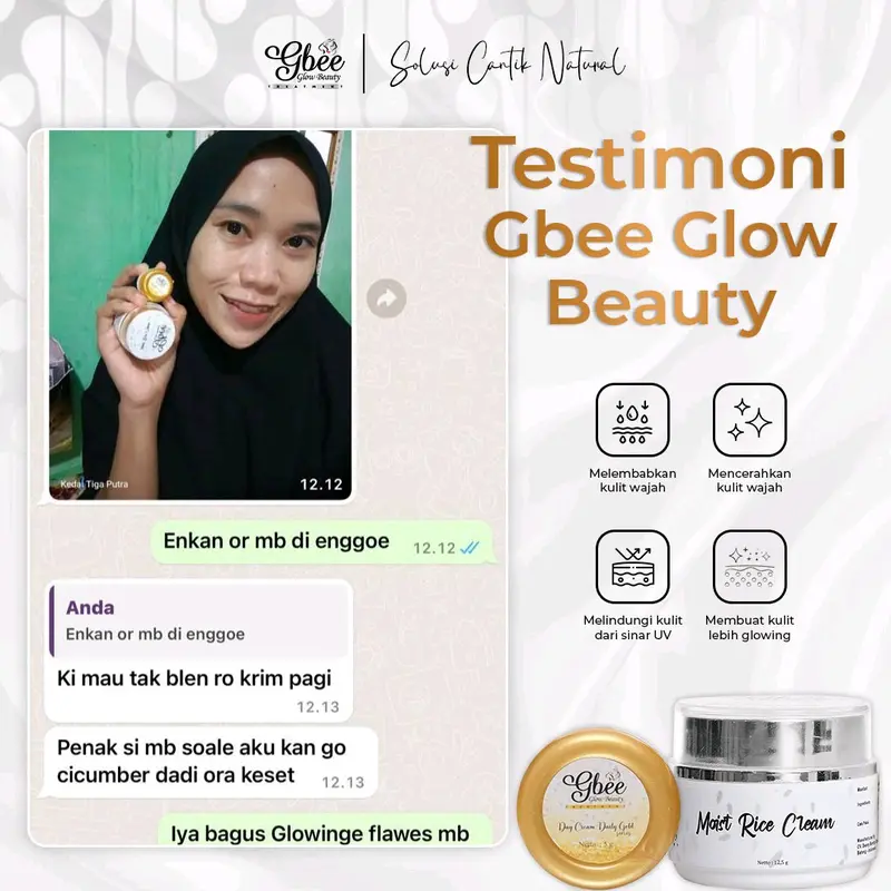 Gbee Glow Beauty Paket Kinclong Small Kombinasi Pink Mencerahkan Dan Hasil Glowing Untuk Kulit Wajah Sensitif 6