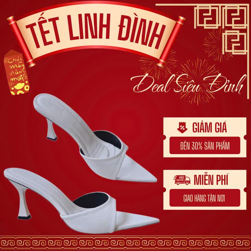 LOVIIECORNER- CAO GÓT MŨI NHỌN HỞ HẬU QUAI NGANG BẦU ÔM CHÂN - GIÀY NỮ PHONG CÁCH HIỆN ĐẠI - GUỐC NỮ THỜI TRANG GÓT TRỤ LOE 7 PHÂN- 5 PHÂN -D250155