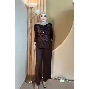 SETCEL ROMPI RAYON TWILL MIX FUKORO Baju Wanita Elegan dengan Desain Twill dan Detail Fukoro untuk Tampilan Mewah