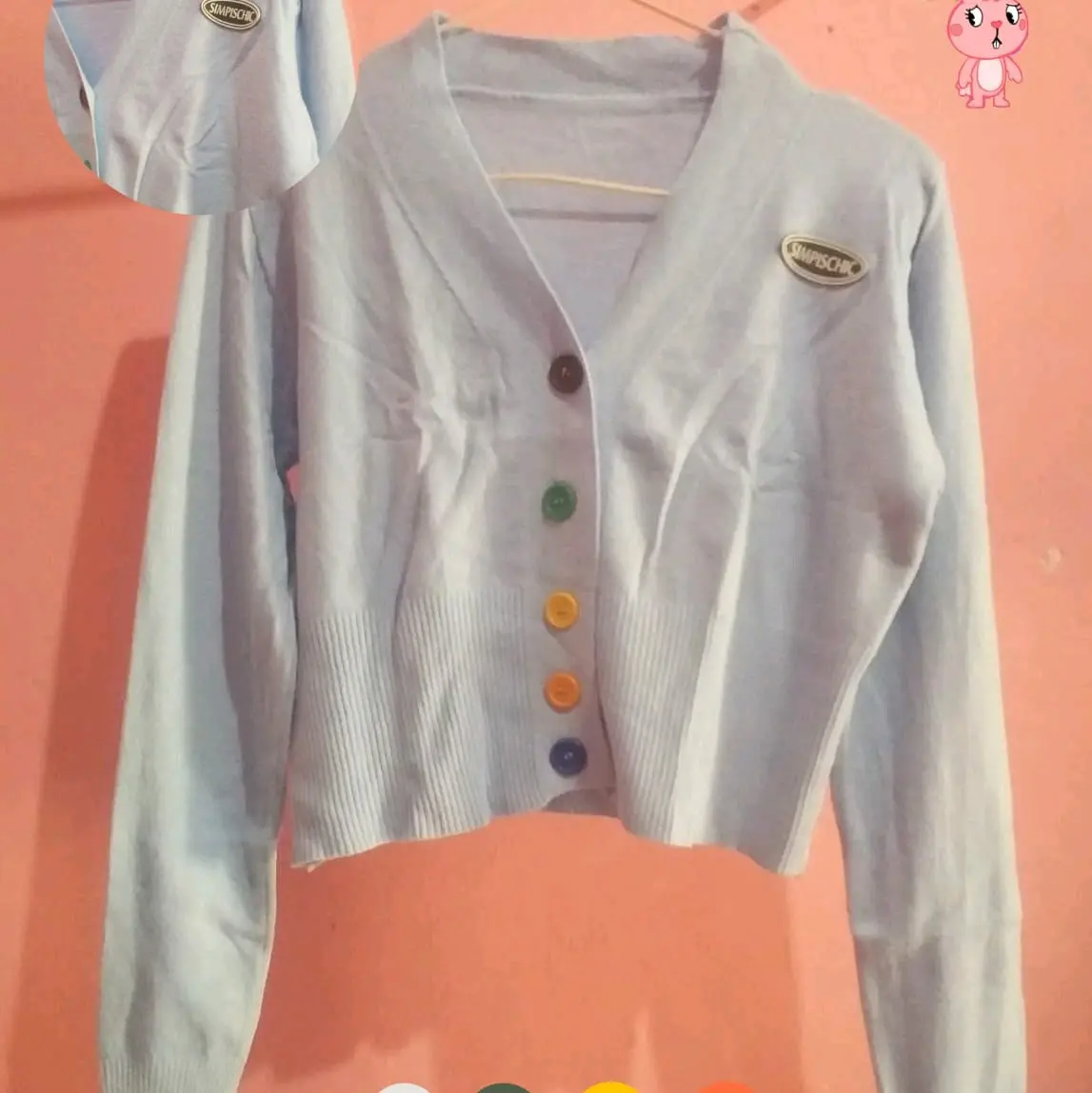 Cardigan baby blue simpischic wanita korean style