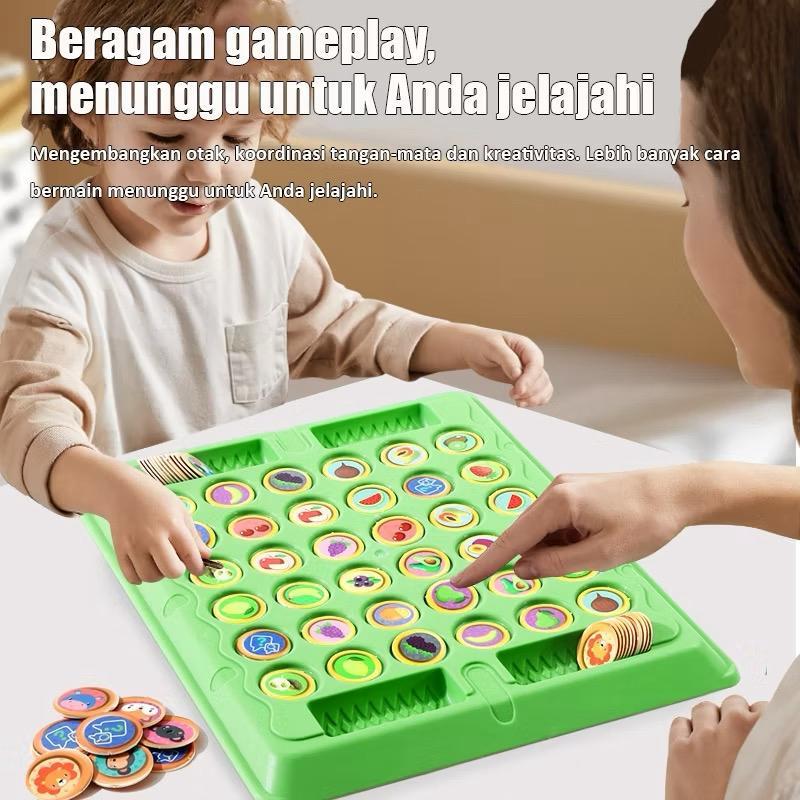 Mainan Puzzle Anak Edukasi Papan Game Flip Chess Sensorik Motorik ...