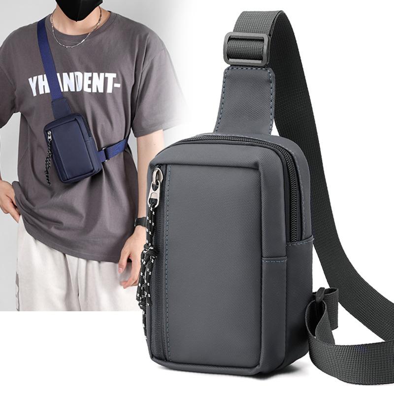 Product Introduction of 1pc Men's Mini Crossbody Bag Phone Bag Multifunctional Diagonal Shoulder Bag For Running Cycling Work Fashion Simple Messenger Bag 12