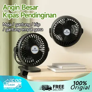 [COD] Kipas Klip Mini 720° Putar - Volume Udara Besar & Portabel USB, Desain Ringan Cocok untuk Kantor/Dorm​ Angin