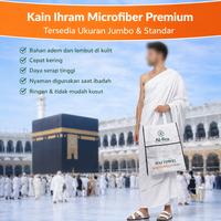 Gambar Al-fira Kain Ihram Microfiber  Putih Berkualitas Tinggi untuk Pakaian Haji & Umroh Bahan Nyaman Multifungsi Elegan Ukuran  Jumbo dan Standar - Jumbo 255x105cm dari Al-fira Official Store Kota Administrasi Jakarta Timur 3 Tokopedia