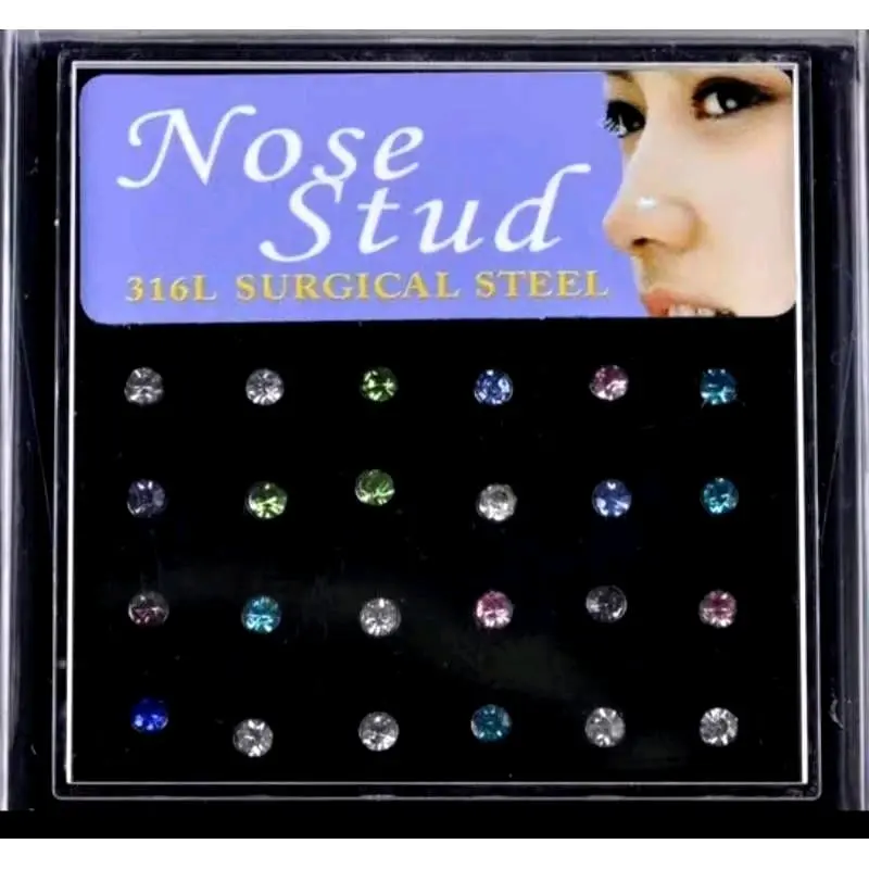 Anting Hidung Nose Stud Pria dan Wanita Desain Simpel Elegan Cocok untuk Sehari-hari Tambahkan Sentuhan Gaya pada Penampilan Anda - Earrings