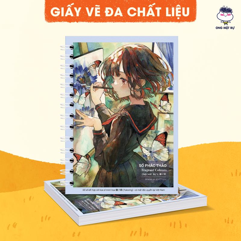 Sổ Vẽ Đa Chất Liệu Ong Mặt Bự - Sổ Phác Thảo Fragrant Colours - Họa sĩ Nhật Bản Yukoring - Sketchbook Không Kèm Tài Liệu Vẽ