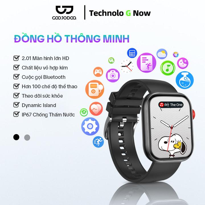 [GOOJODOQ*KOL/KOC] Đồng Hồ Thông Minh Màn Hình Lớn HD 2.01, IP67 Chống Thấm Nước, Chất Liệu Vỏ Hợp Kim, Trợ Lý Giọng Nói AI