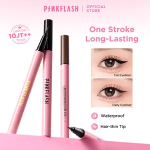 [Pinky]PINKFLASH Mistake-free Liquid Eyeliner  Long lasting  Quick Dry Smudge-proof Anti-transfer Waterproof Evenly pigmented E01