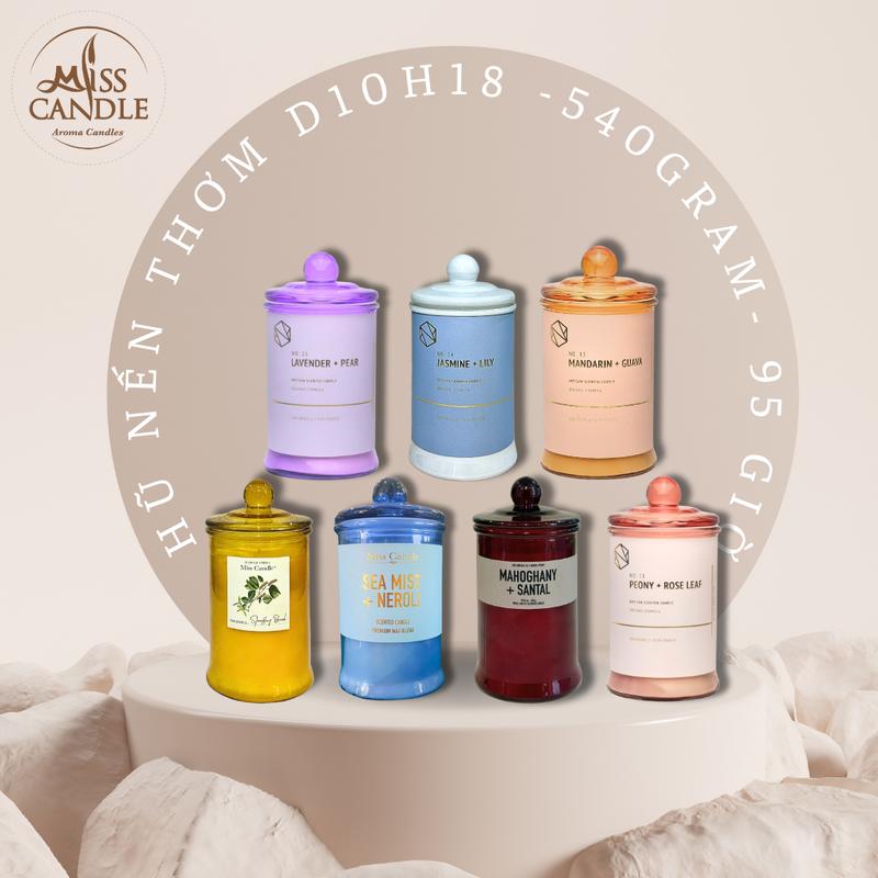 Hũ Nến Thơm D10H18 - Big Size 540g Decor Phòng Trang Trí