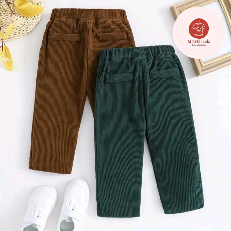 Celana anak Panjang Corduroy - long pants corduroy anak Laki-Laki Perempuan Usia 2-12 Tahun ( bisa beli 2 pcs paket hemat ) - Fashion 2