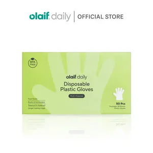 Olaif Daily Disposable Plastic Gloves - 50 pcs (35 micron) - Sarung Tangan Plastik (TPE)