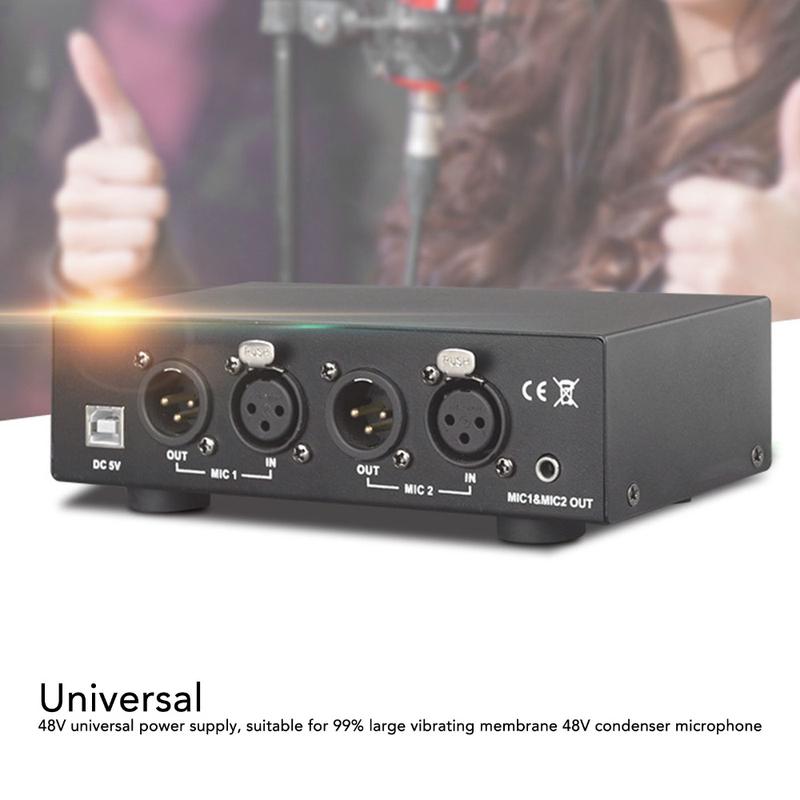Phổ quát Với cáp XLR Nguồn điện Phantom 48V Bộ lọc thông thấp Tính ổn định cao…