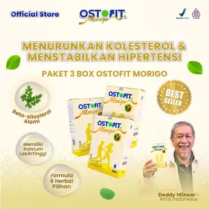OSTOFIT MORIGO Susu Herbal Kelor 3 Box – Bantu Turunkan Kolesterol & Tekanan Darah Tetap Stabil – Halal & BPOM