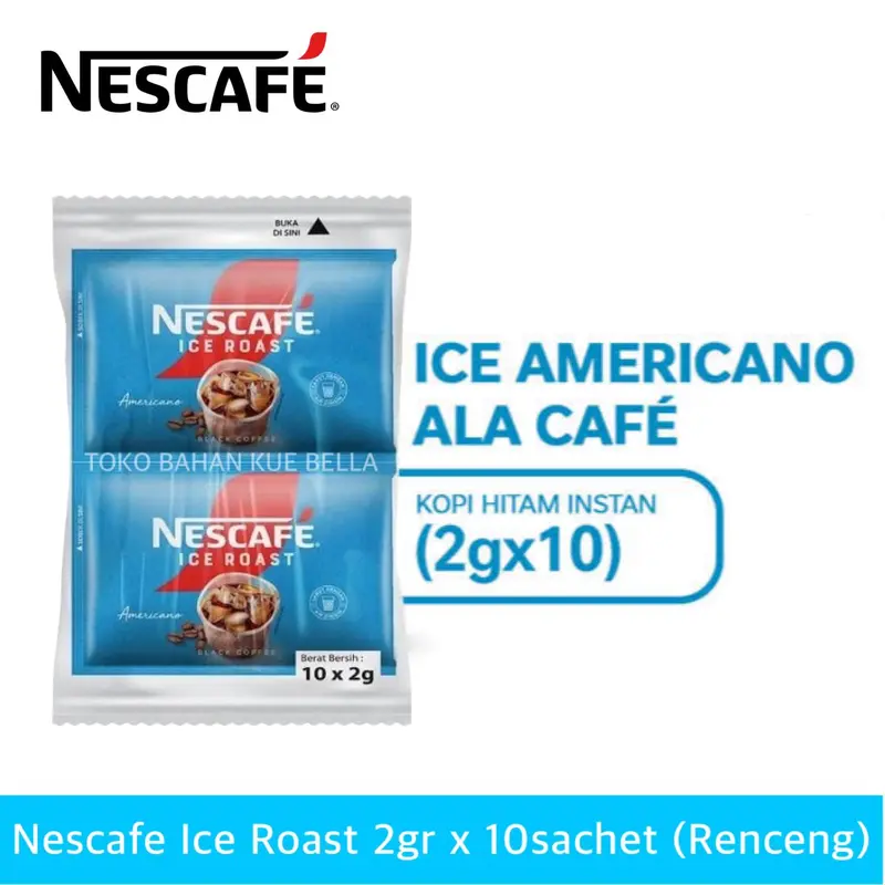 Nescafe ICE ROAST (2gr x 10 Sachet) Kopi Ice Americano (RENCENG) Coffee Robusta 0